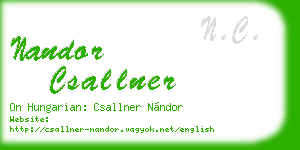 nandor csallner business card